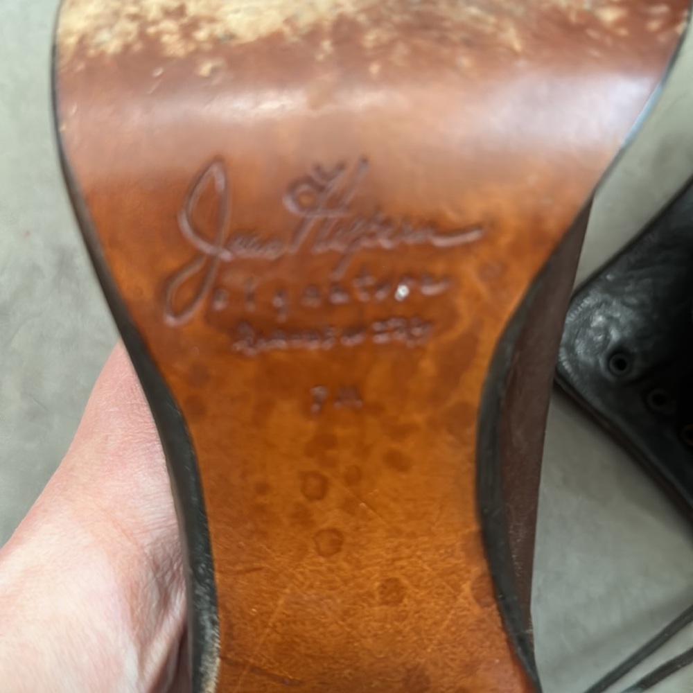 Joan Halpern booties in dark brown leather with lace ups - Picture 12 of 15